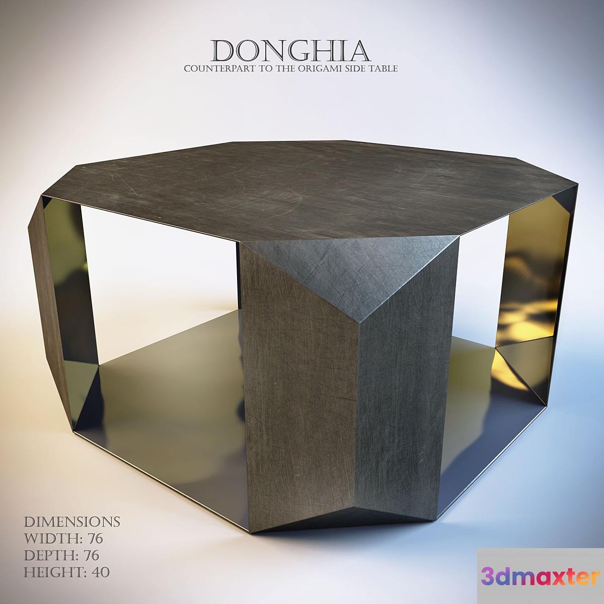 DONGHIA Counterpart to the Origami side table 3D Max
