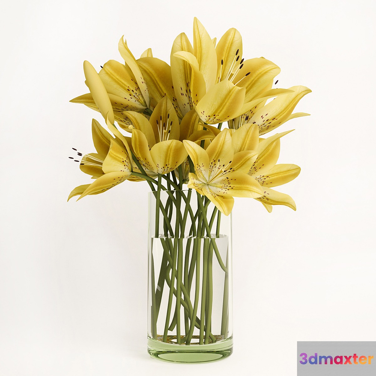 Bouquet of yellow lilies