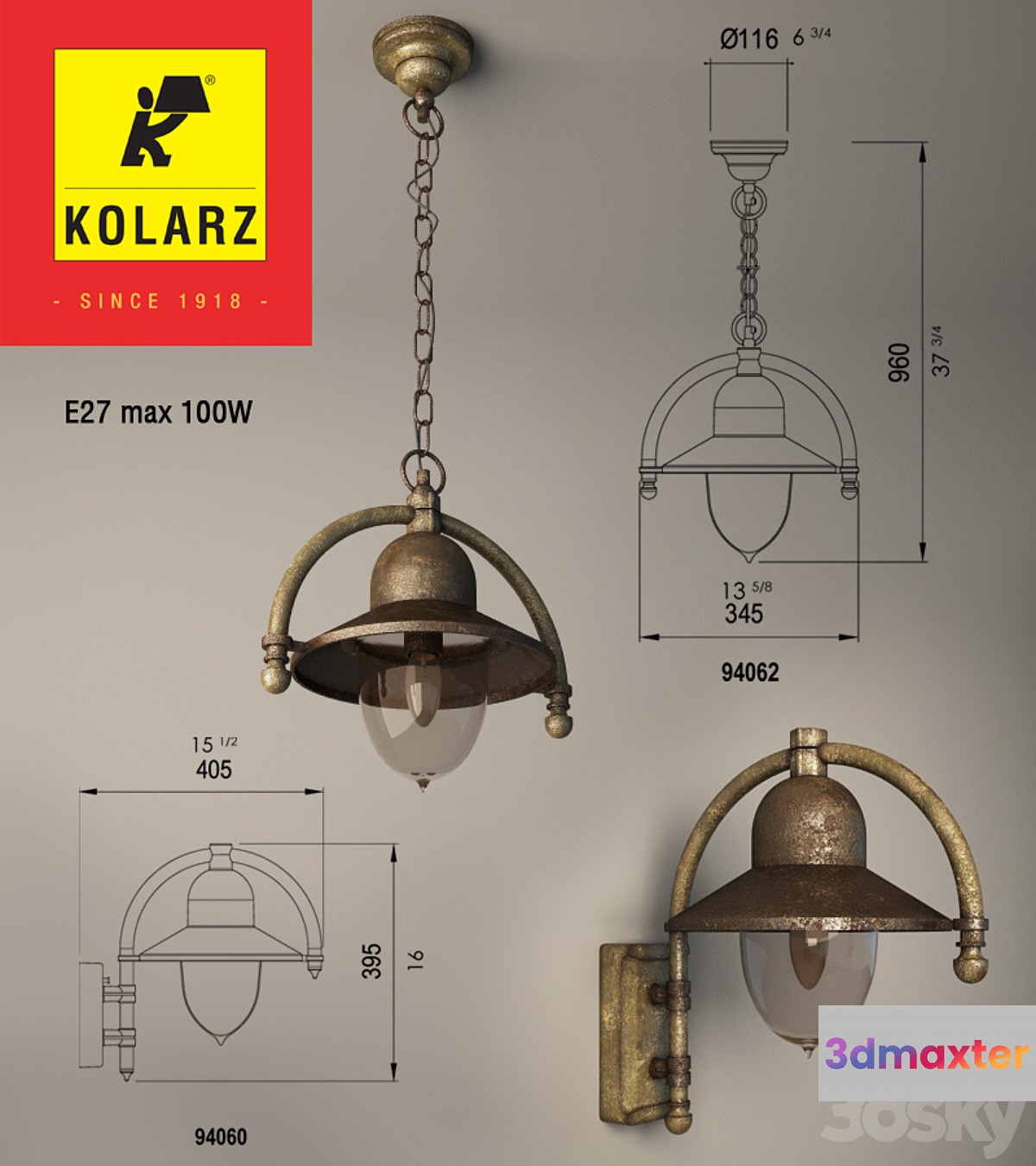 Kolarz Garden Light Porto 180 3D Max