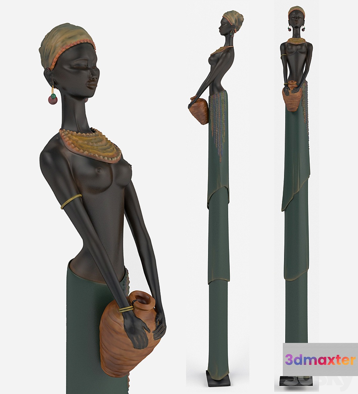 Statuette of an African female occupation