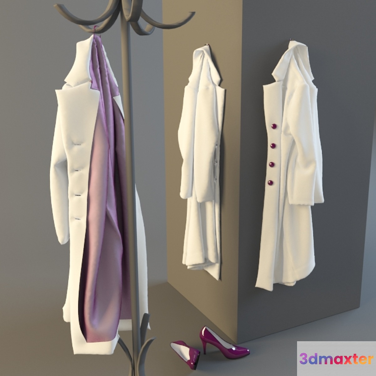 a coat on a hanger