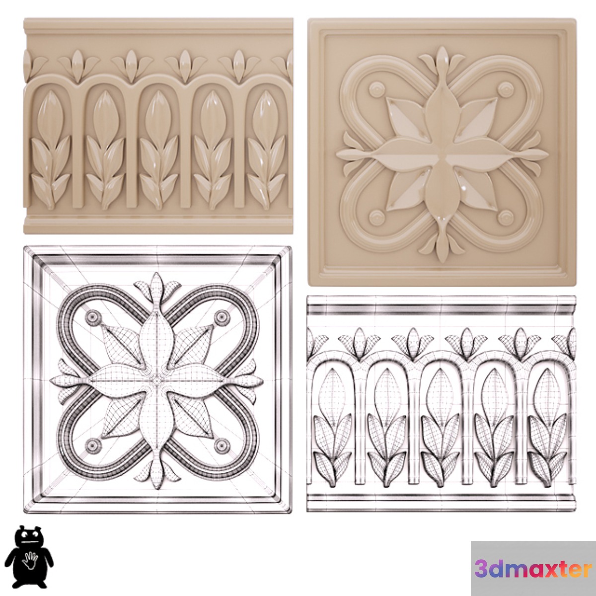 Rialto Formella _ Rialto Listello 3D Max