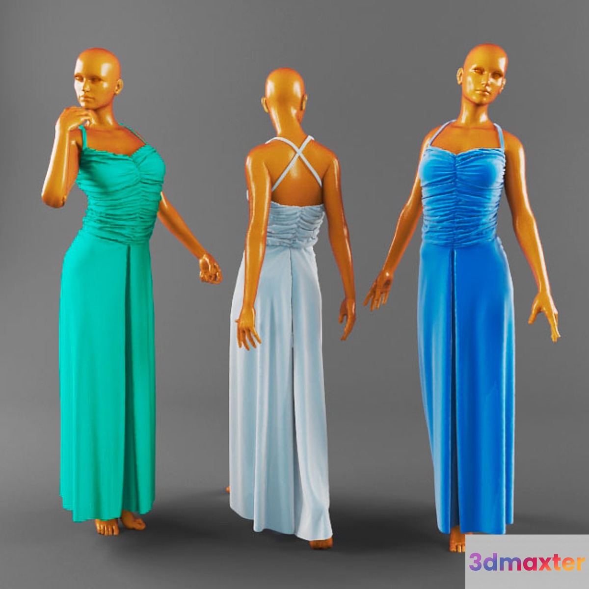 Holiday dress 3D Max