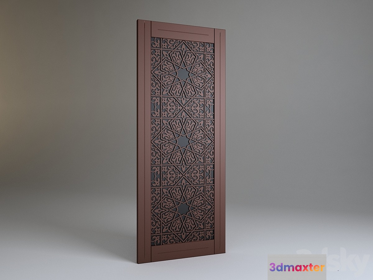 Arabic Decor Panel 3D Max