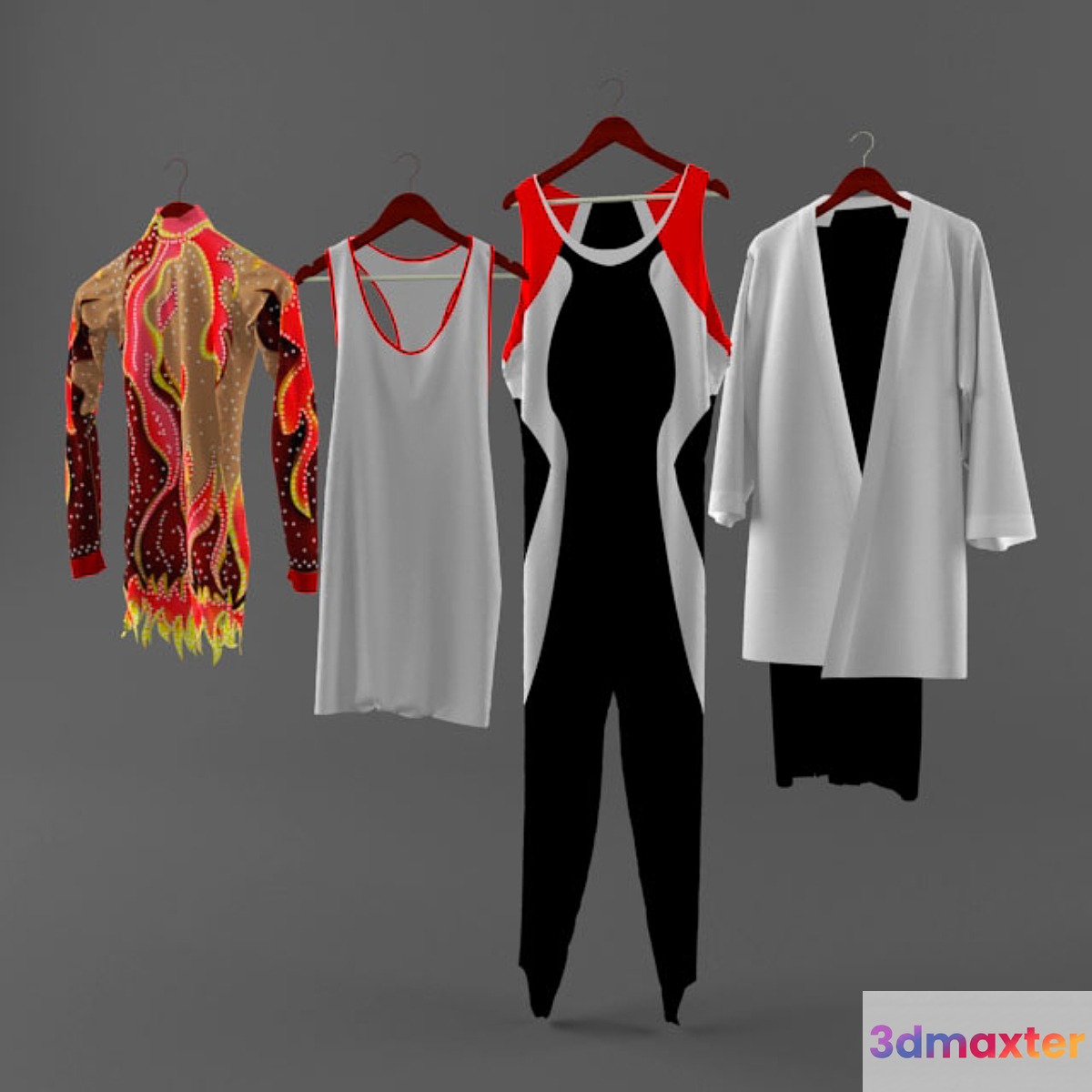 Set of Tracksuits 3D Max
