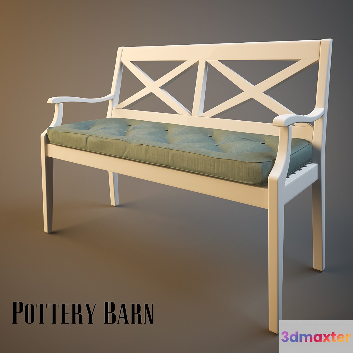 POTTERY BARN _ HAMPSTEAD BENCH & CUSHION