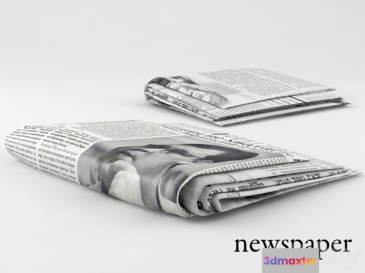 newspaper 3D Max