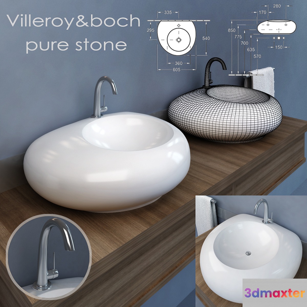 Villeroy&boch pure stone 3D Max