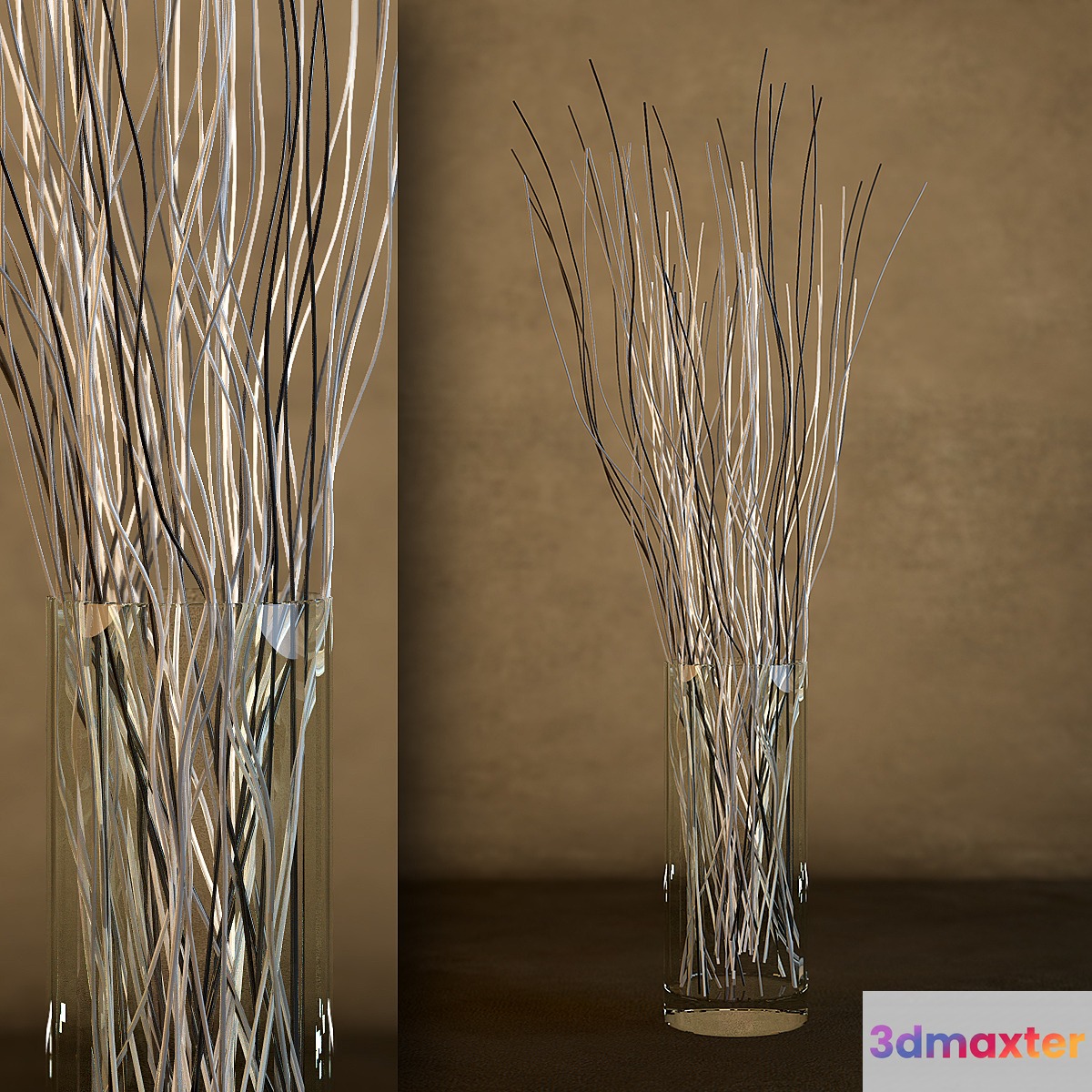 Vase with twigs