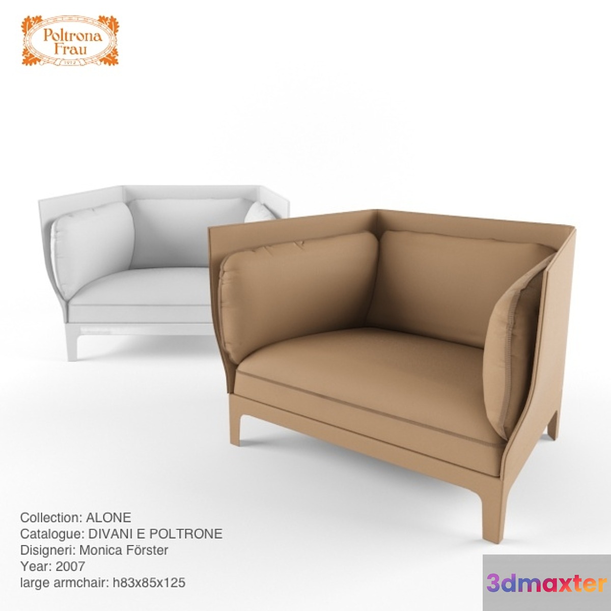 Poltrona frau - Alone 3D Max