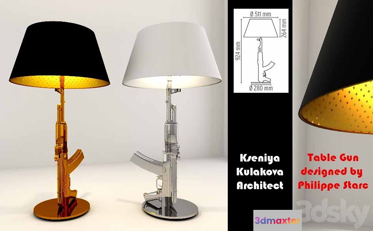 Guns table lamp from FLOS