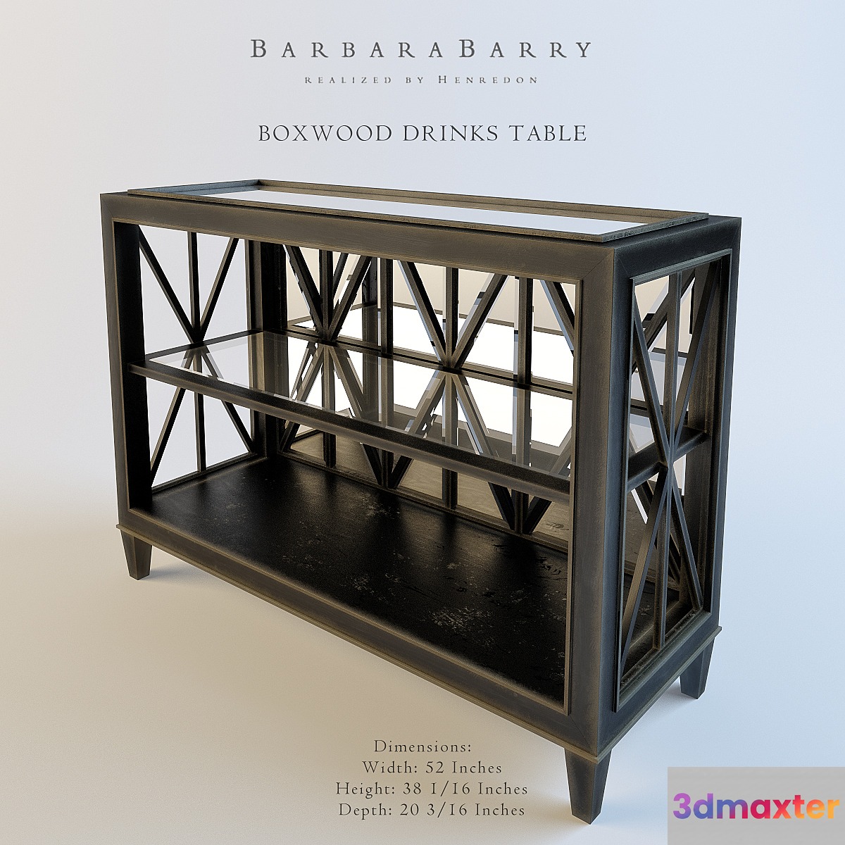 Barbara Barry BOXWOOD DRINKS TABLE 3D Max