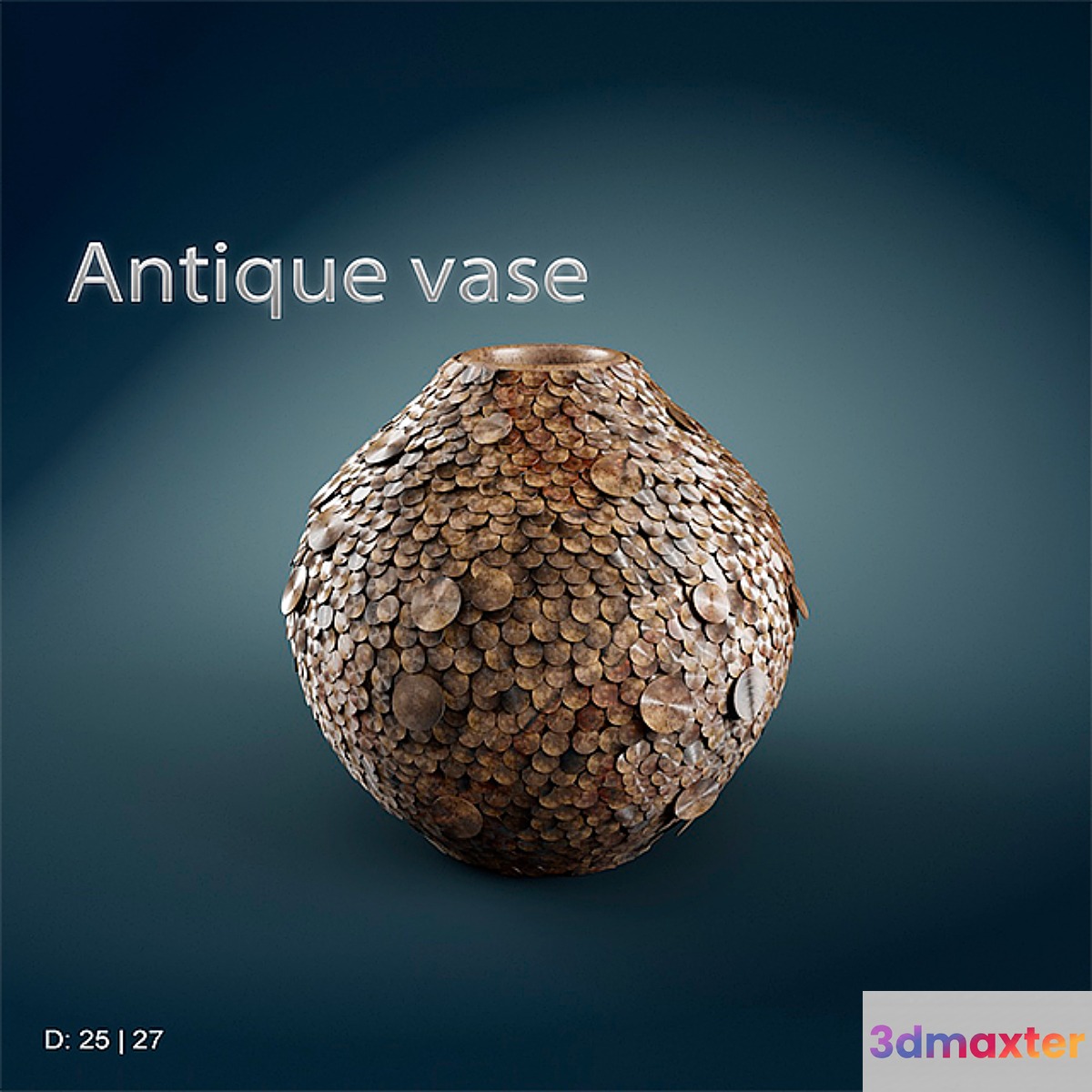 Antique vase 3D Max