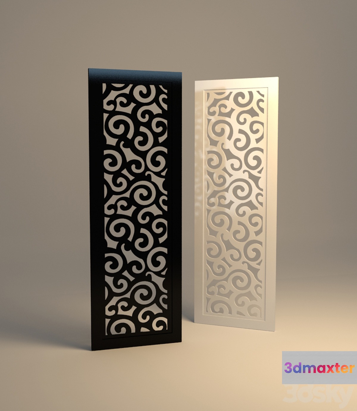 Carved panel Dongyang wood carving 3D Max
