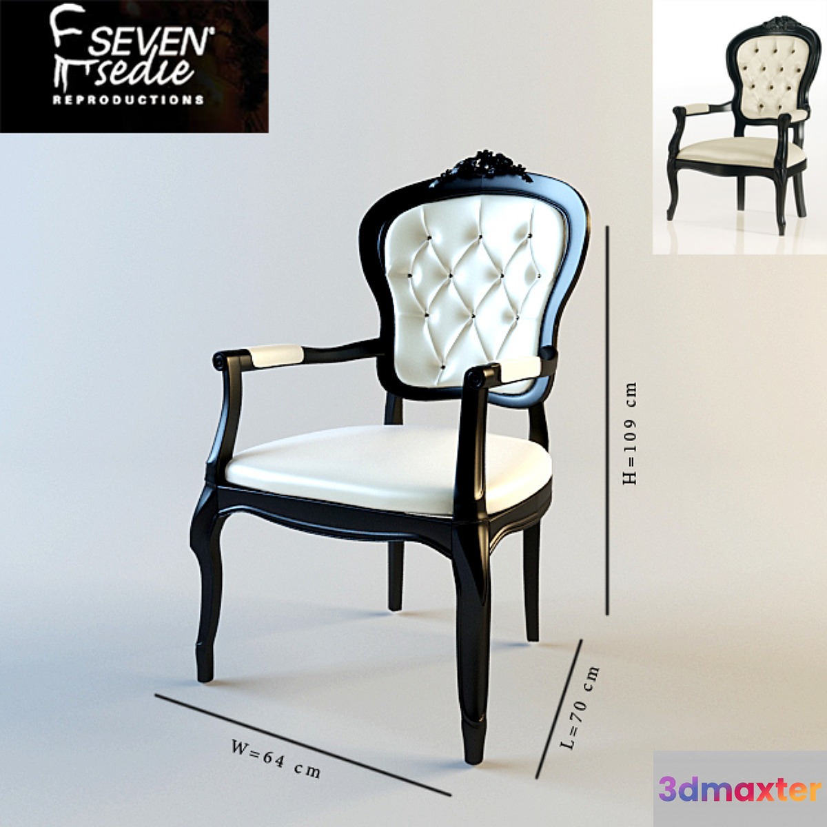 Seven Sedie 3D Max