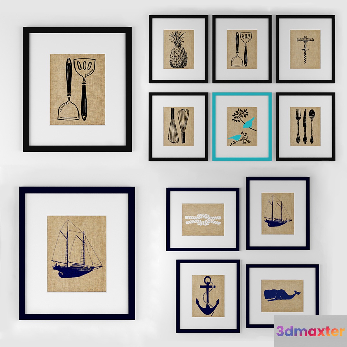 Set of posters 3D Max