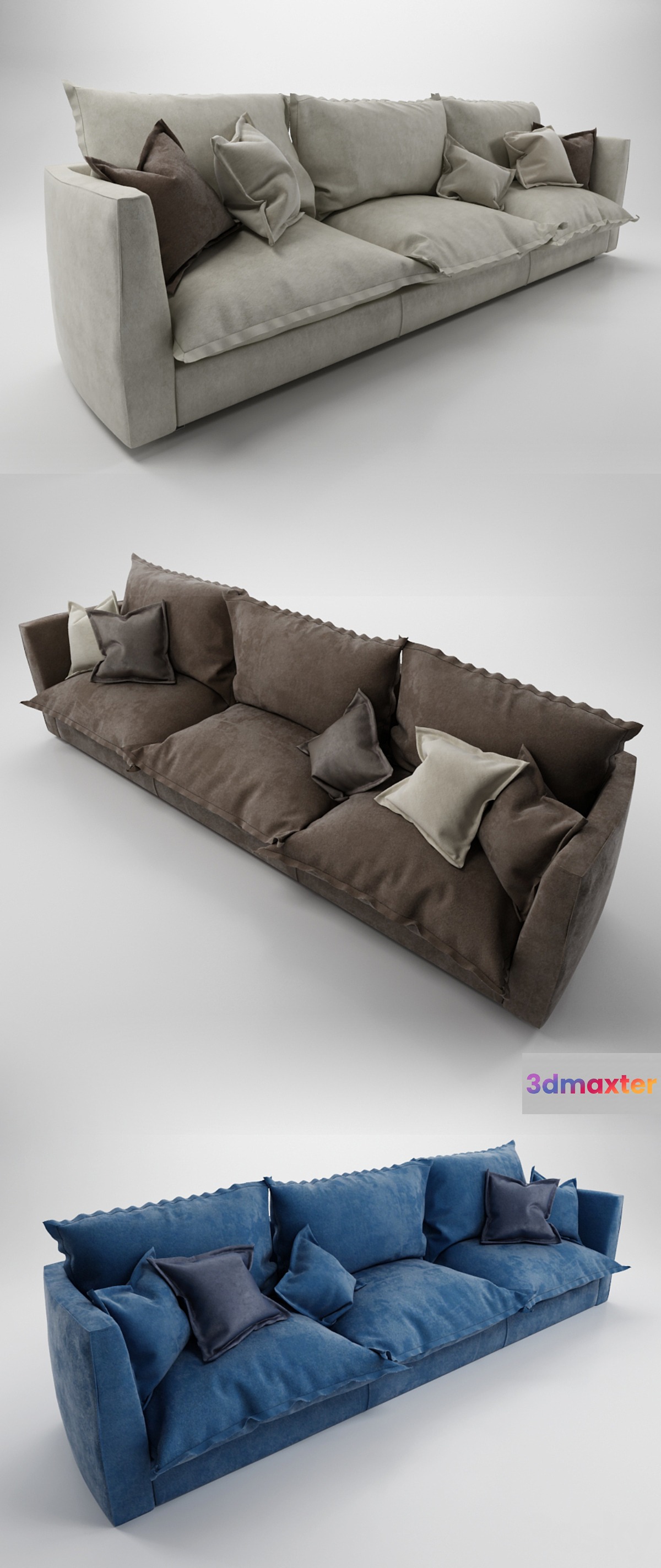 Baxter Brest sofa (three seater) 3D Max