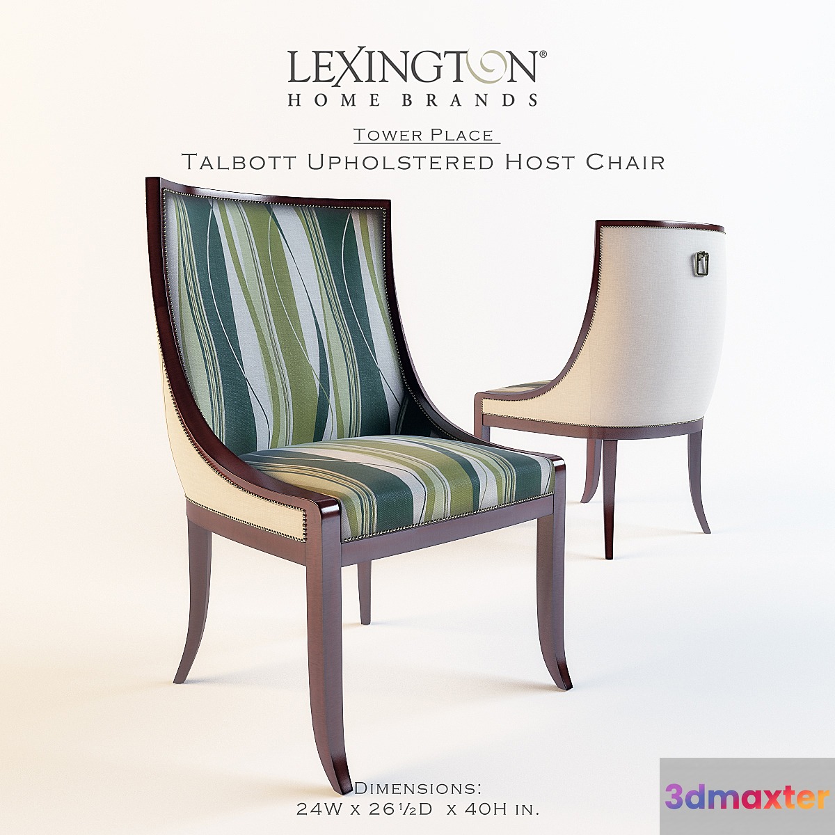 Lexington Talbott Upholstered Host Chair 3D Max