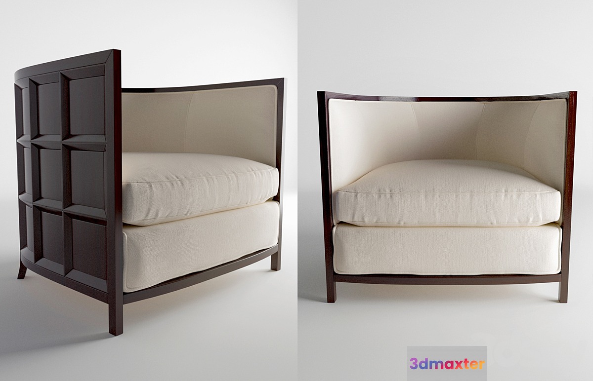 Baker Bevel Lounge Chair 3D Max
