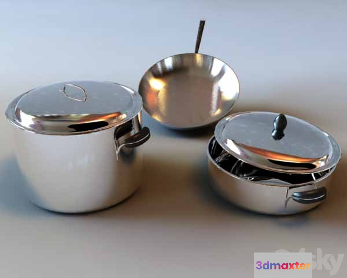 2 saucepans and frying pan from firm Lagostina