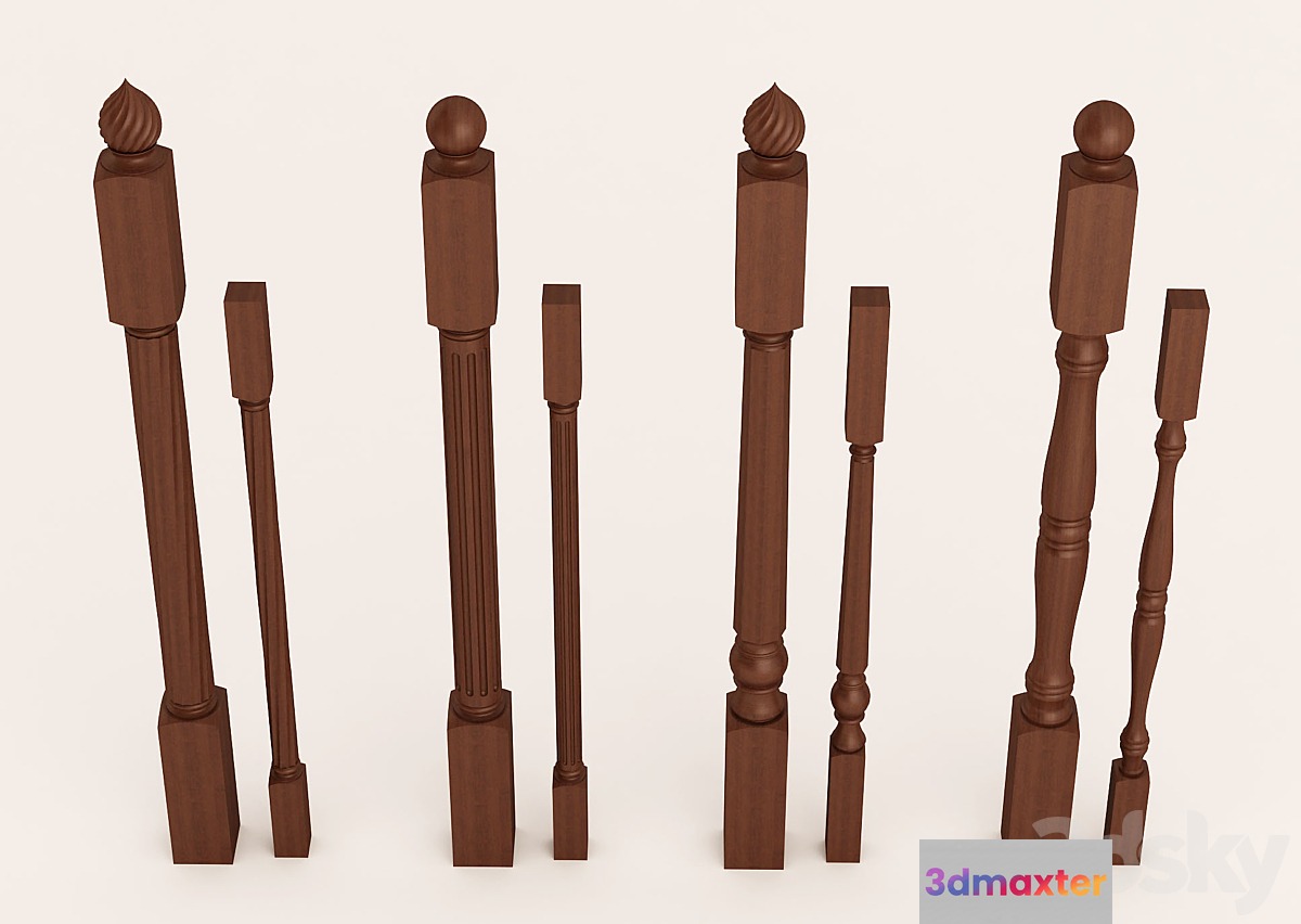 Balusters: wooden