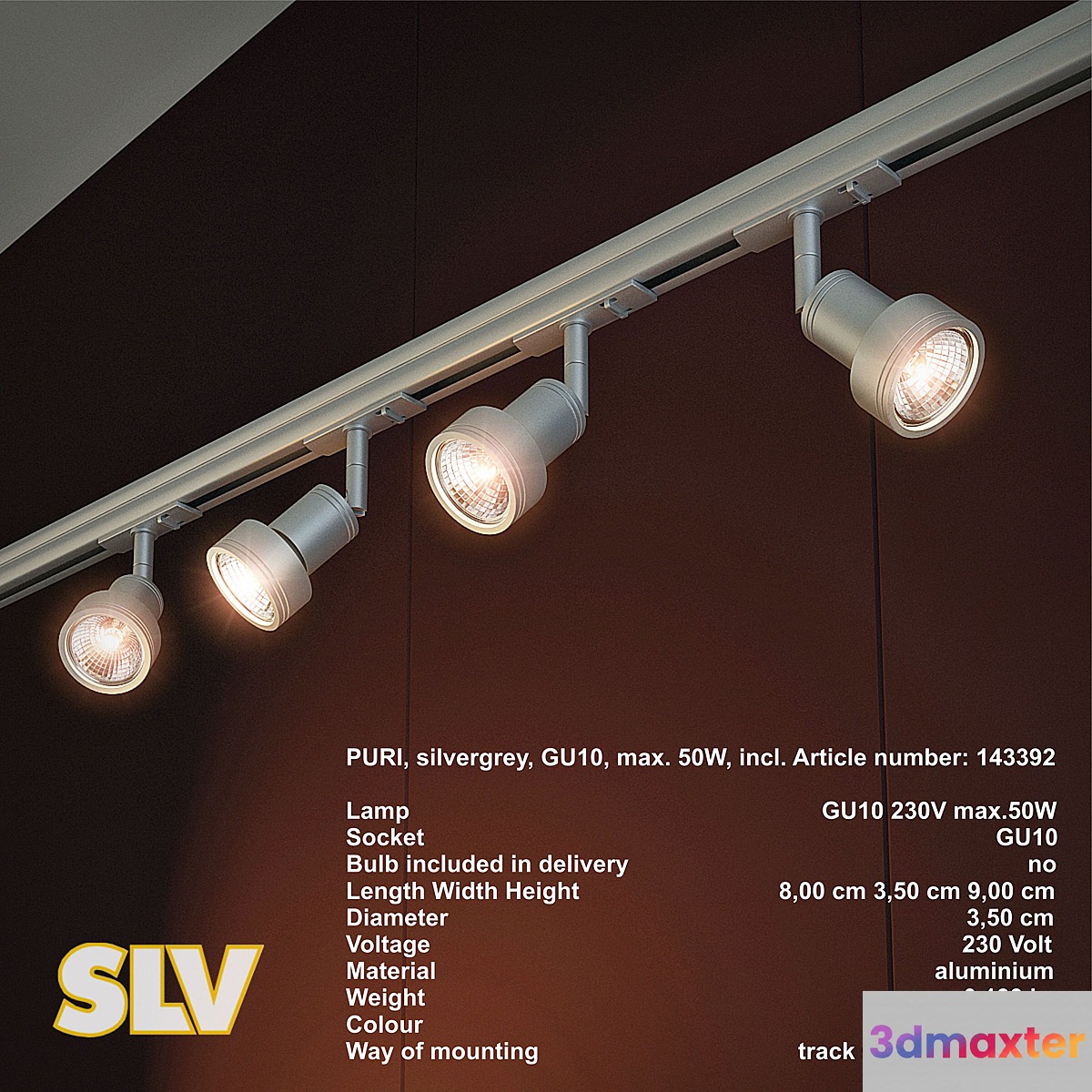 SLV PURI GU10 3D Max