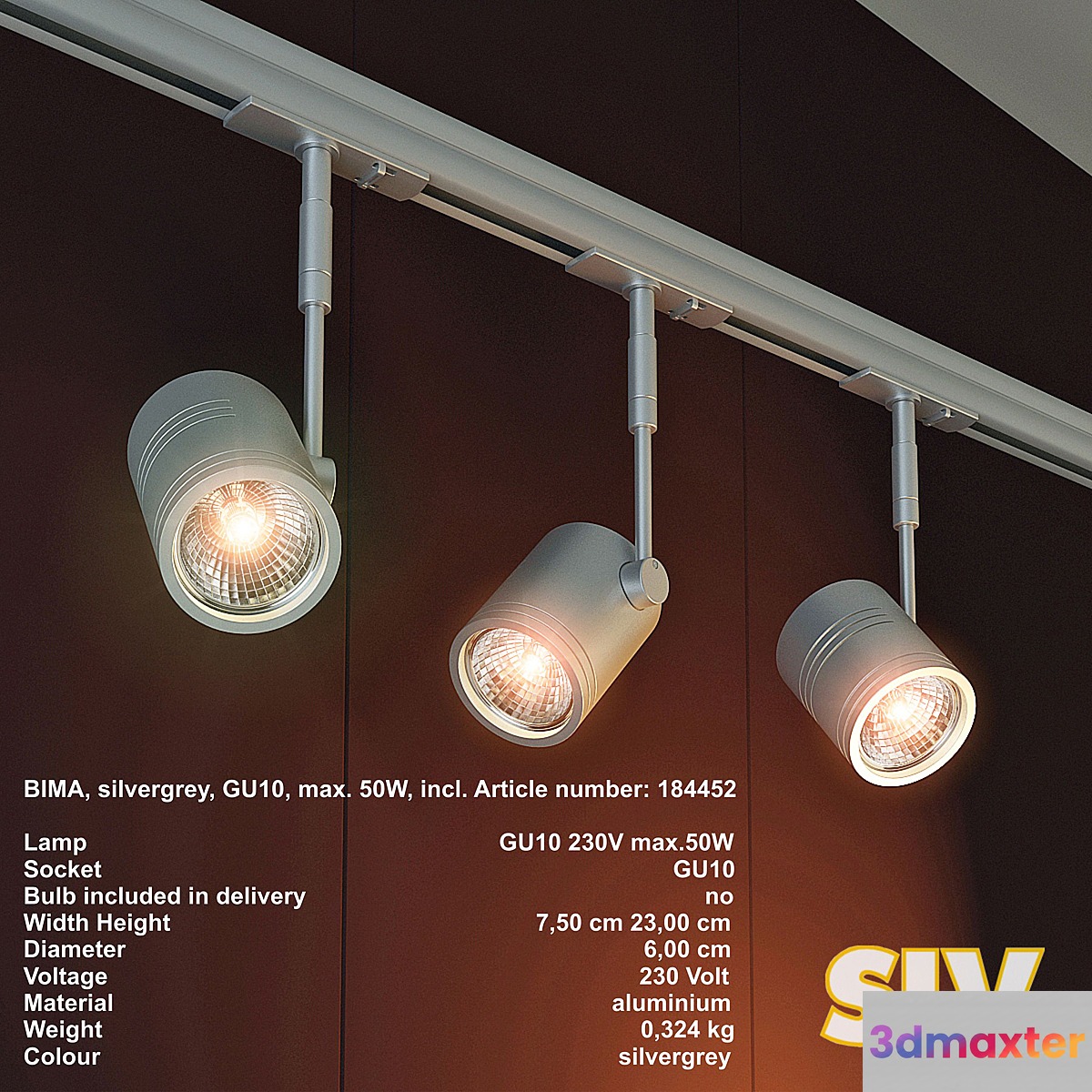 PROFI SLV BIMA GU10 50W max. 3D Max