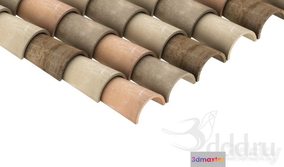 Mediterranean clay roof tile
