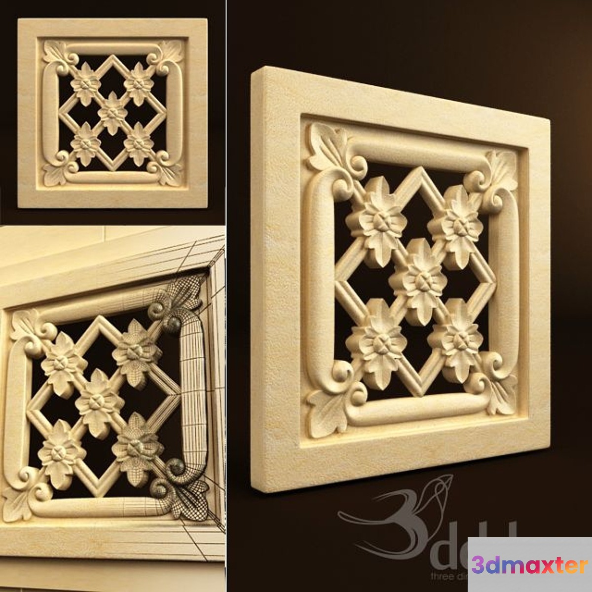 Palimanan Carving Ornament 04 3D Max