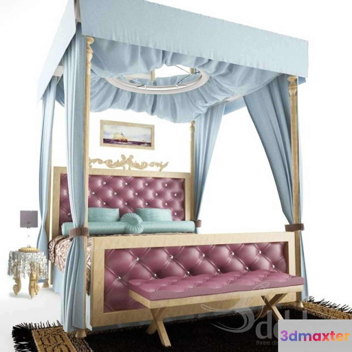 Master Bed 3D Max