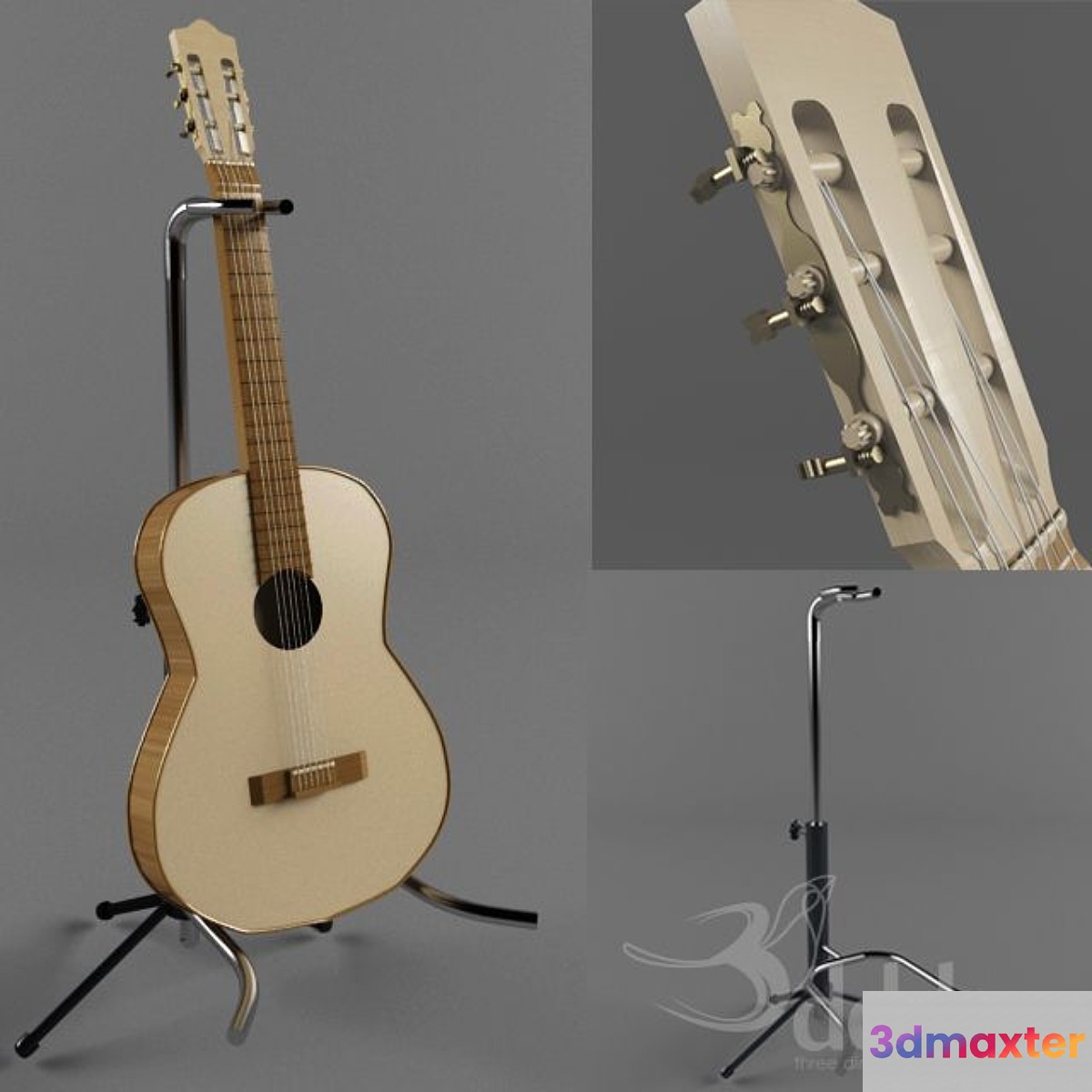 guitar 3D Max