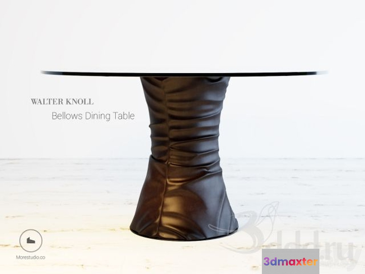 Bellows leather table by Walter Knoll 3D Max