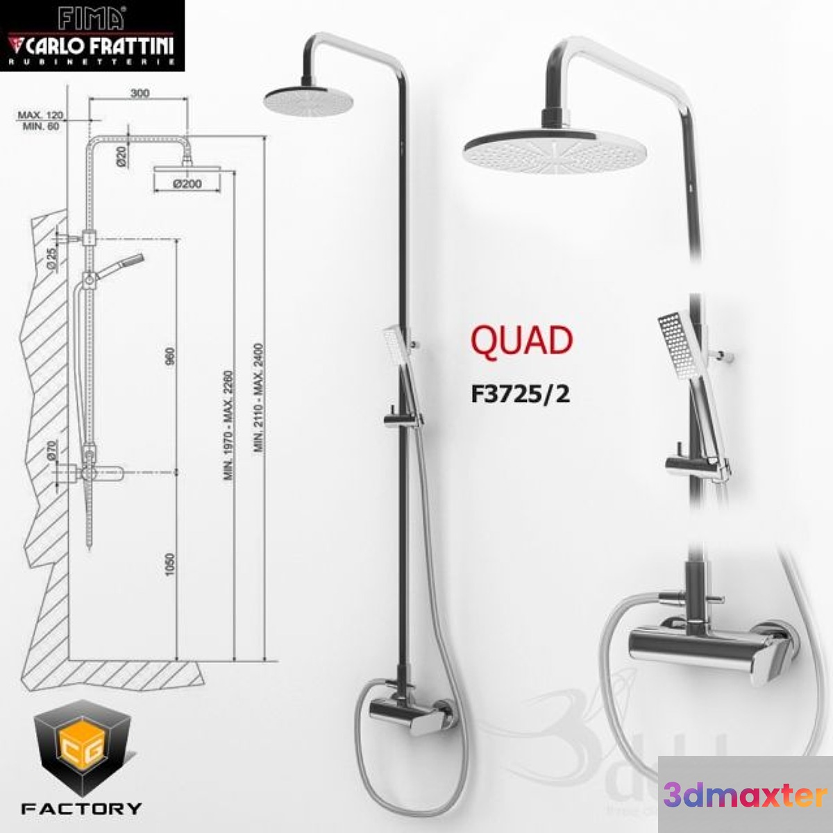 FIMA CARLO FRATTINI QUAD F3725 2CR 3D Max
