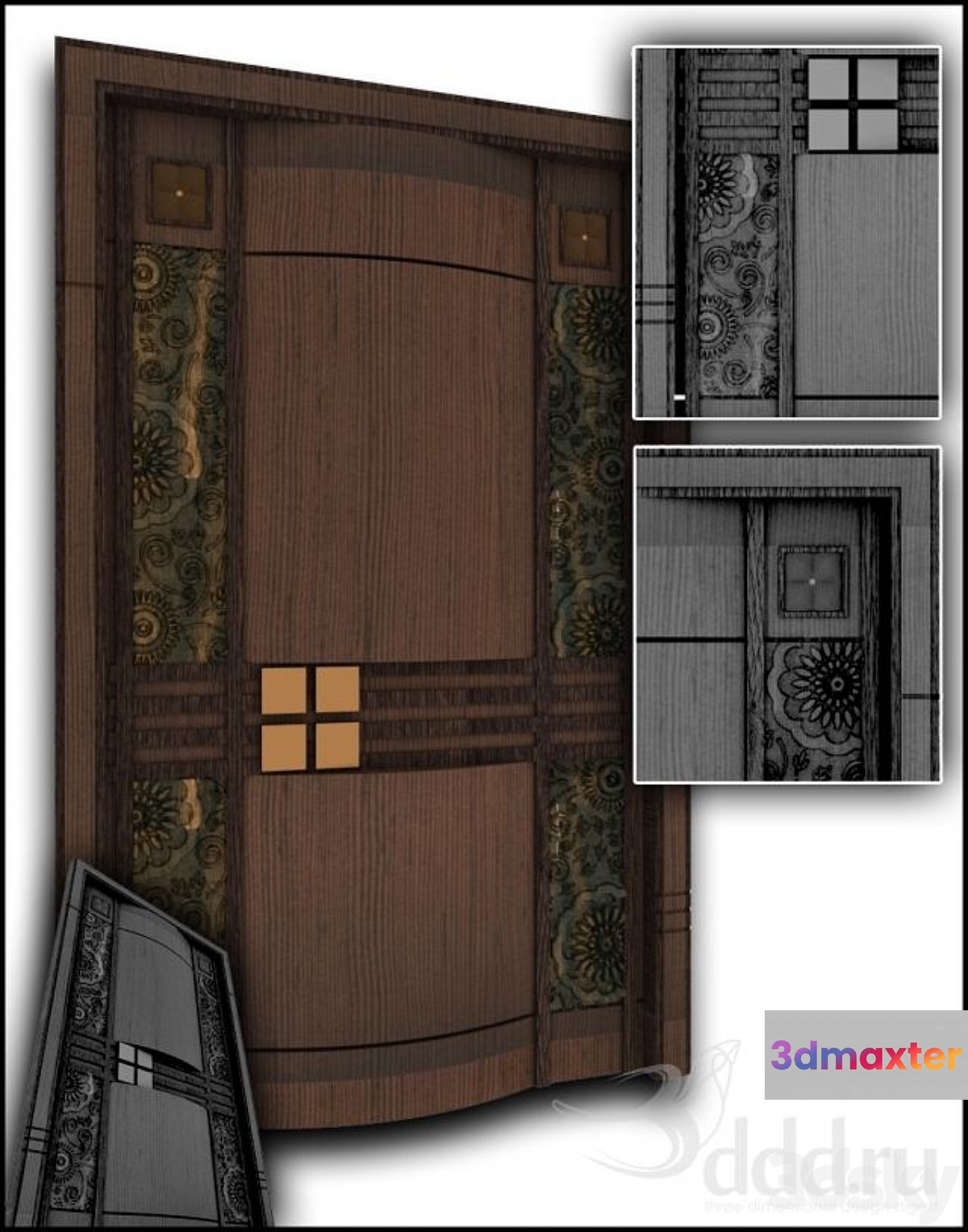 Oriental door 3D Max