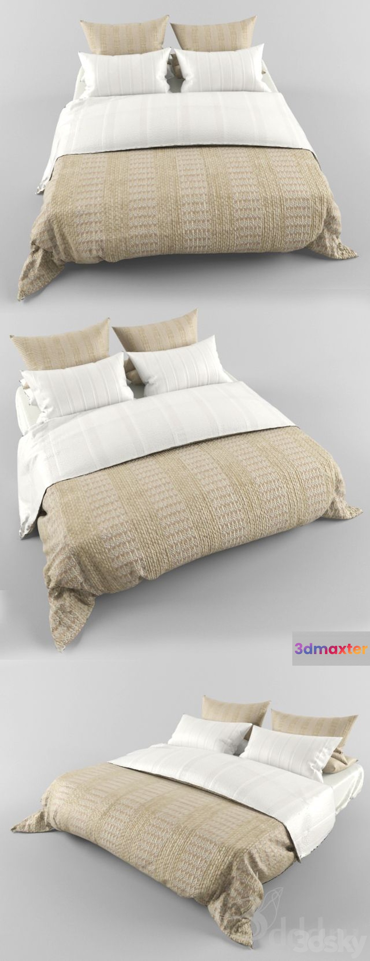 bed linen 3D Max