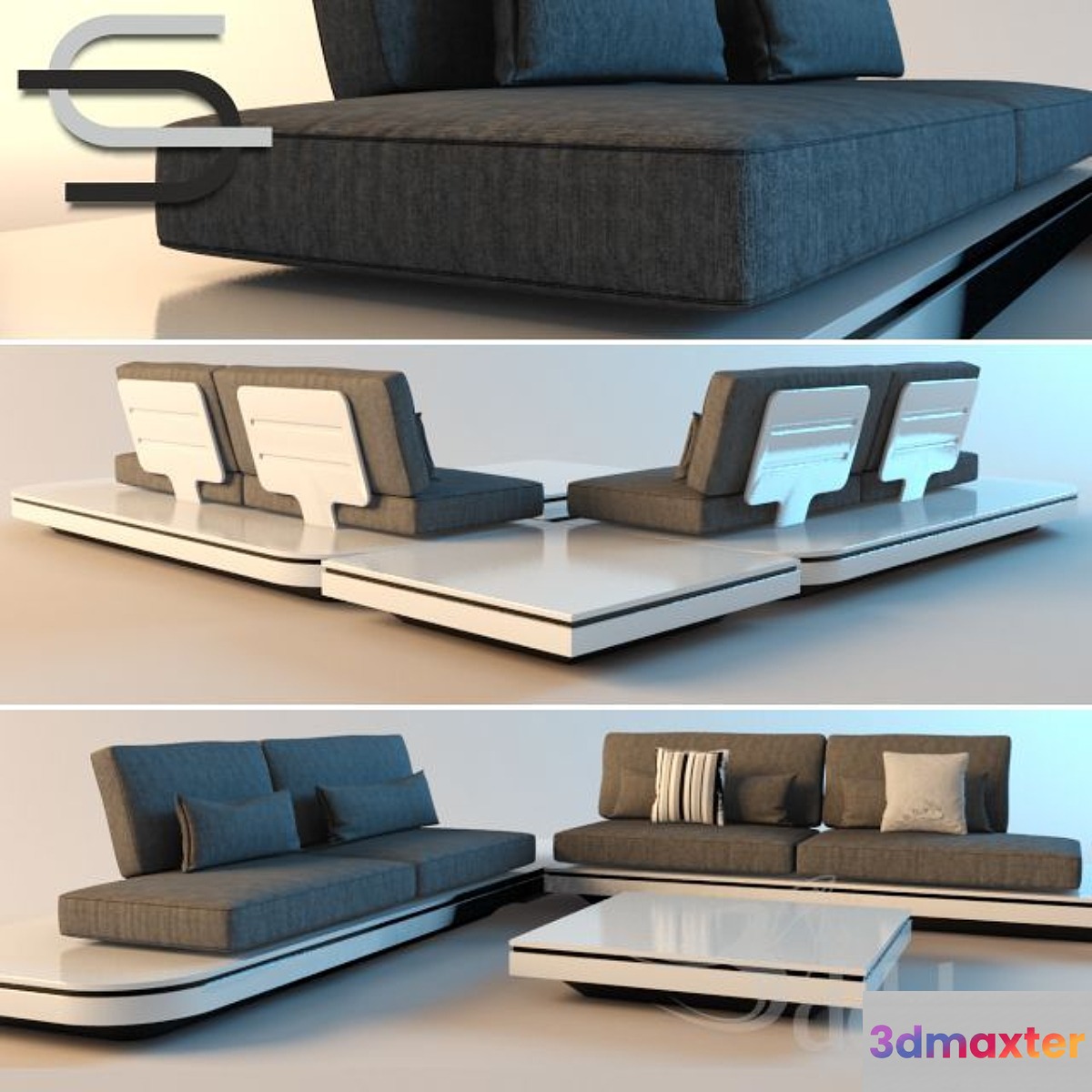 chillout outdoor sofa 3D Max