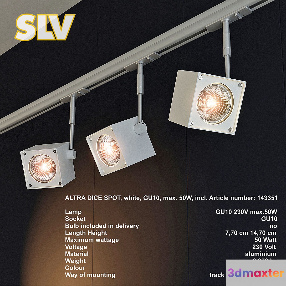 SLV ALTRA DICE SPOT GU10 50W max.