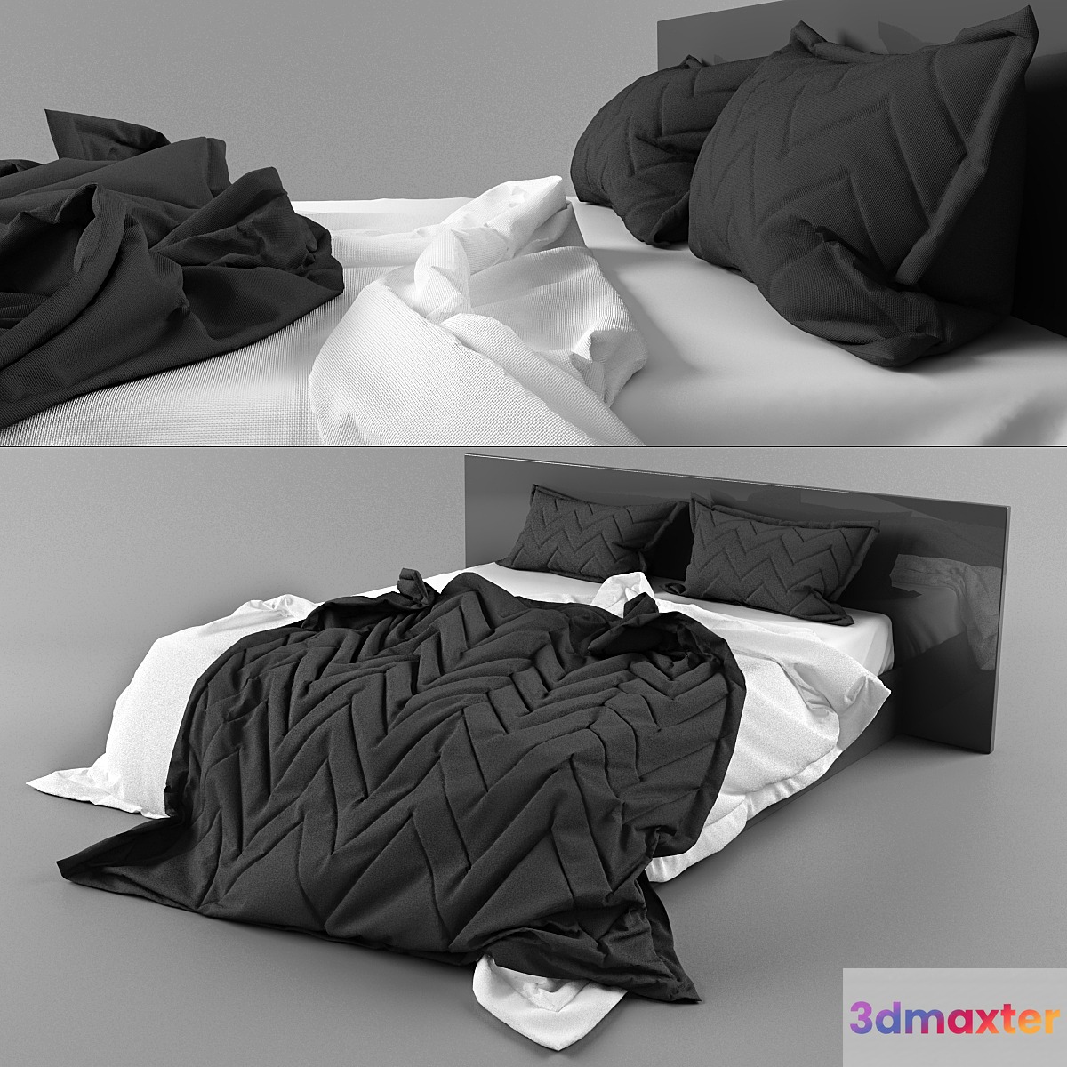 Bed linen 3D Max