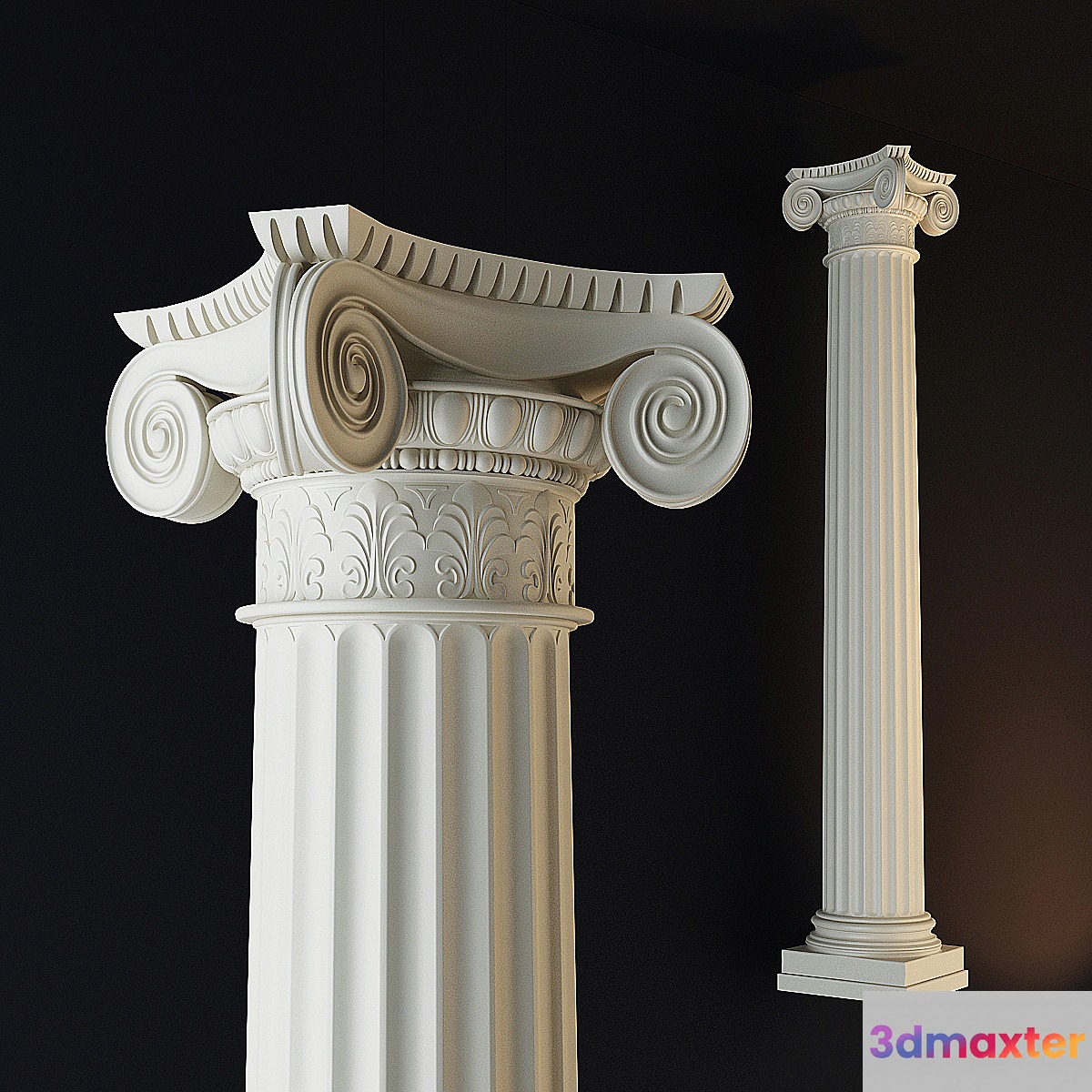 The Ionic column capital