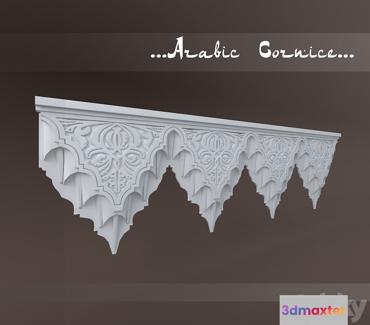 Arabic cornice 3D Max
