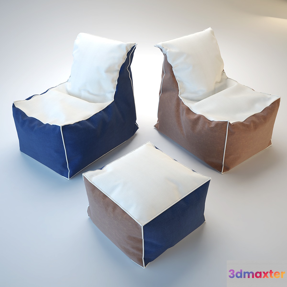 Armchair _ Pouf 3D Max
