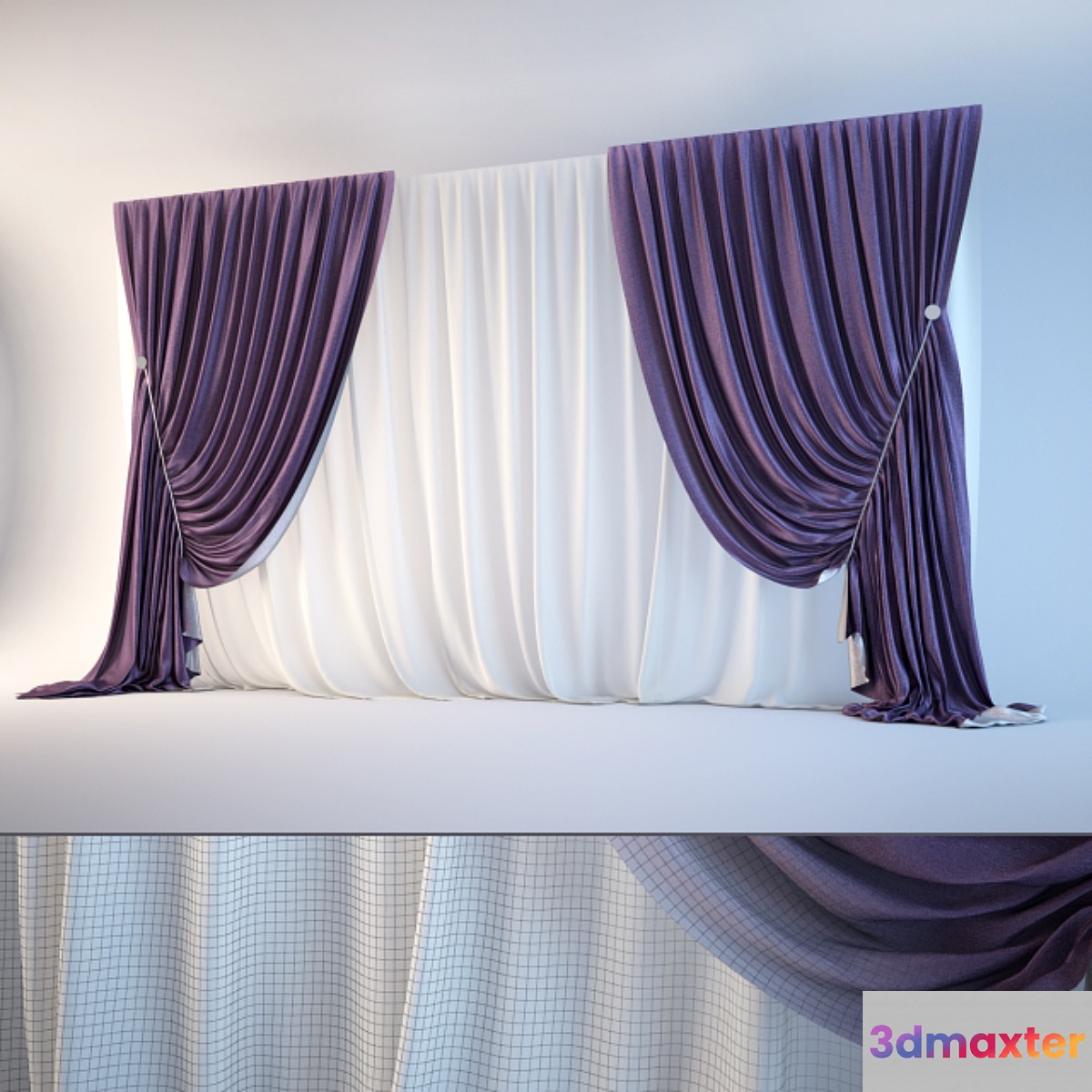 Blinds + Curtains - No.2 3D Max