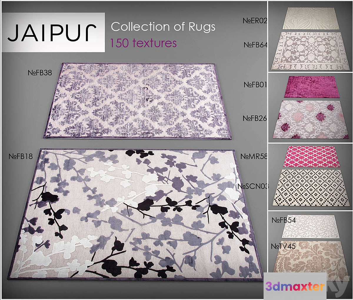Collection Carpet Jaipur № 2 3D Max