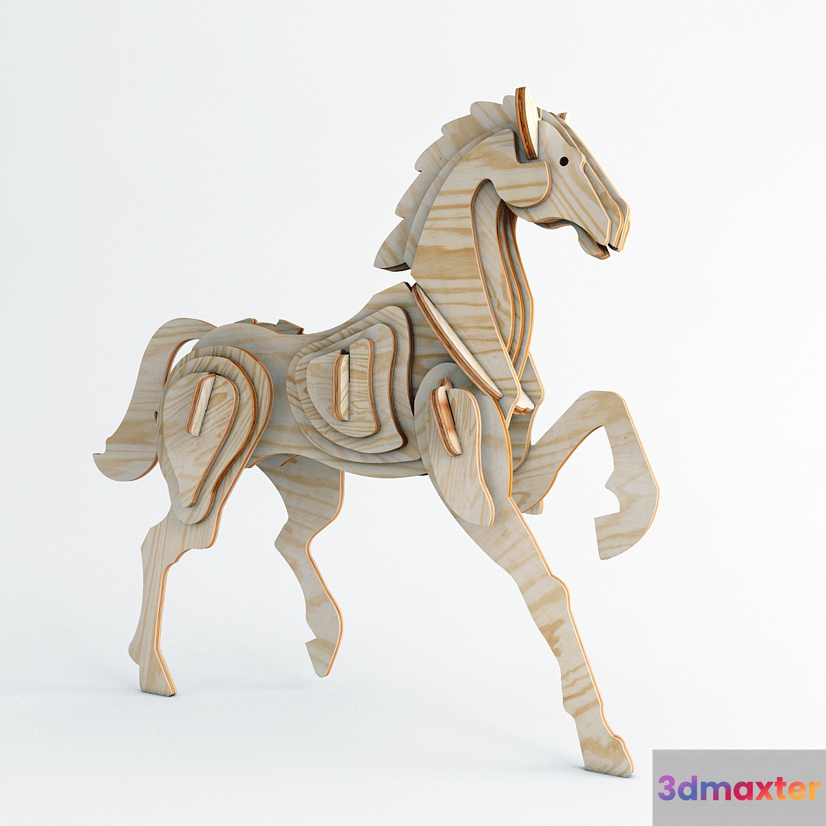 Horse plywood 3D Max