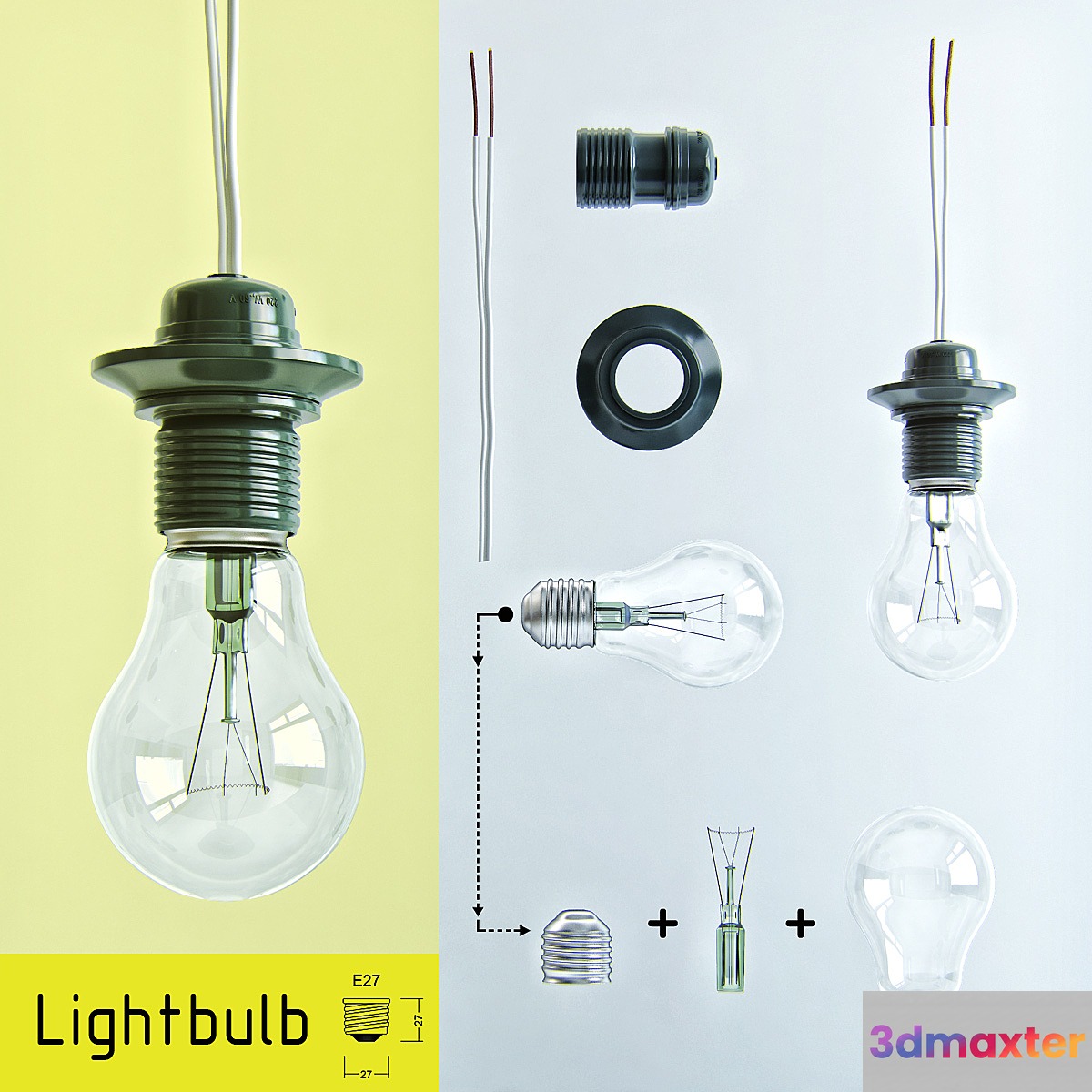 Lightbulb E27 3D Max