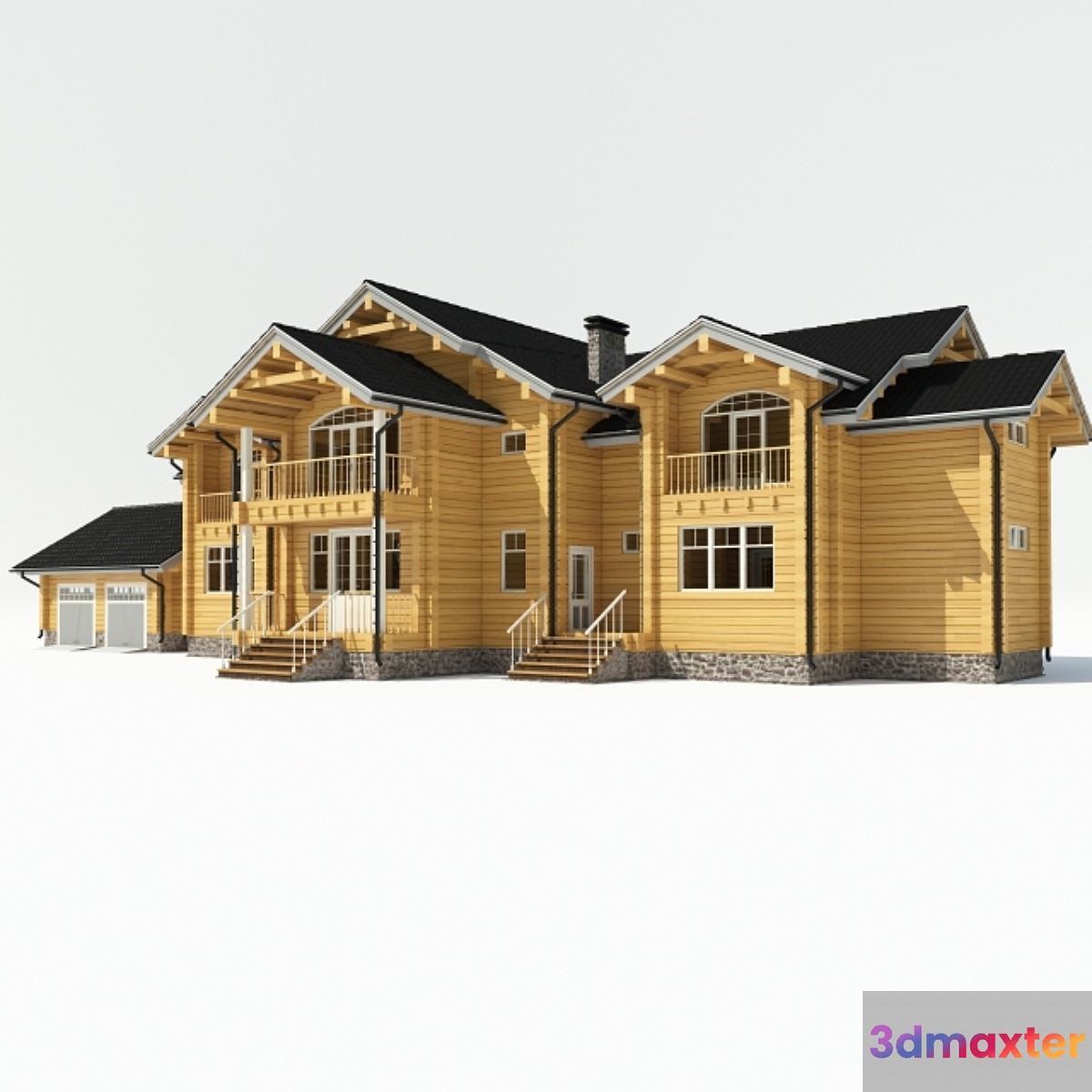 Wooden house 3D Max