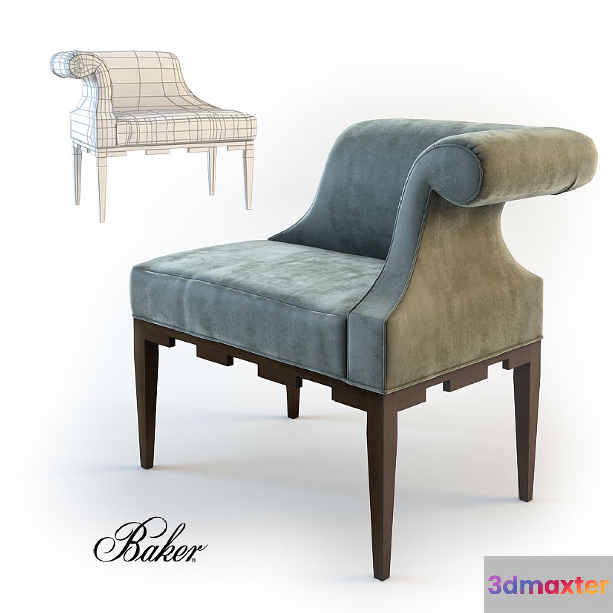 Baker Castle Corner Chair - 6333R 3D Max