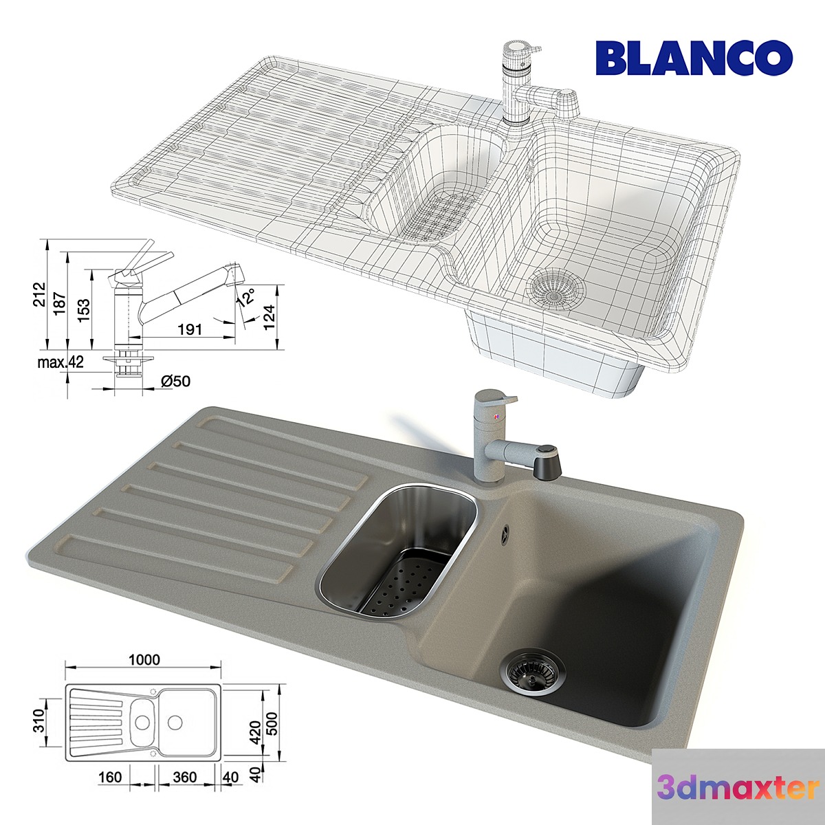 Blanco Nova 6s_Actis-s 3D Max