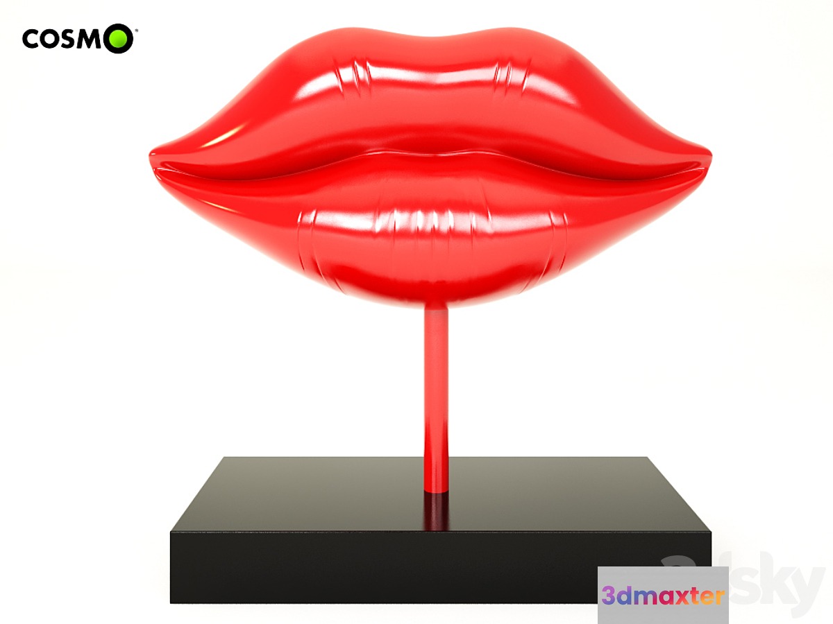 Statuette Lips 3D Max
