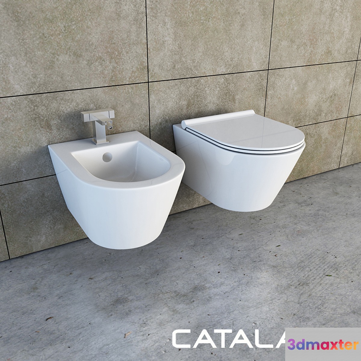 toilet bidet catalano zero 50 3D Max